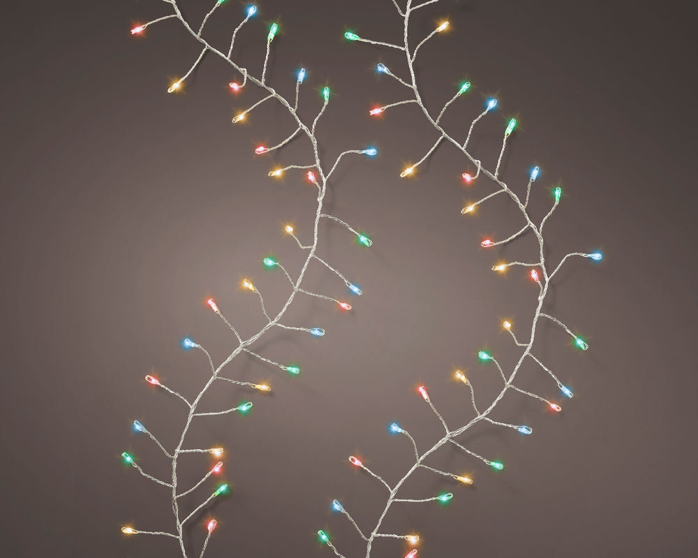 20 FT Multicolor 480 Compact Micro LED Lights With Silver Wire