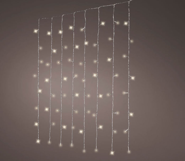 5 FT X 10 FT Curtain Connect 300 LED Warm White Transparent Wire