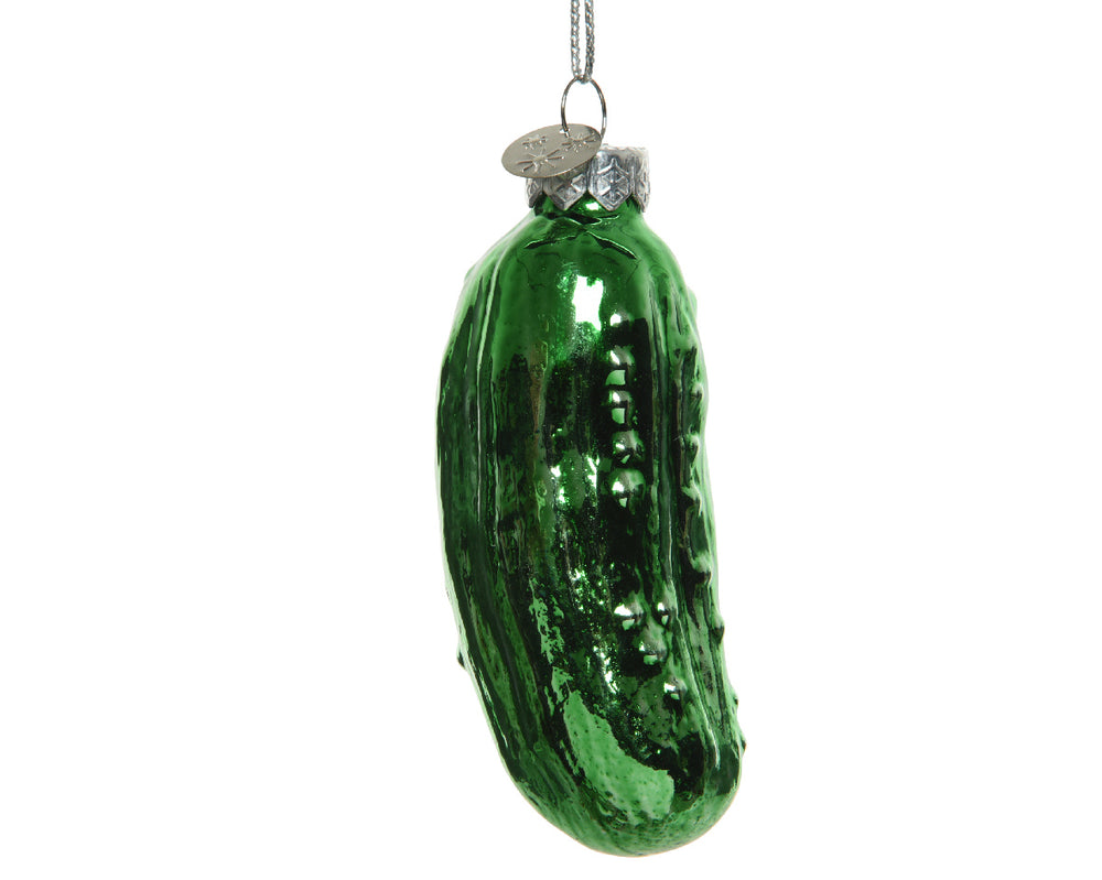 3.3" Green Pickle Glass Ornament