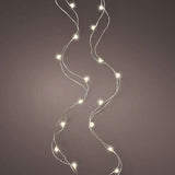 16 FT Micro 100LED Steady Warm White Silver Wire Battery Operated