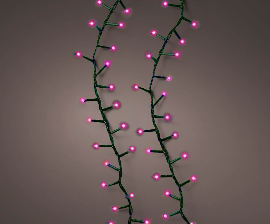 36 FT Compact Extension Set Pink With 1 String Of 500 LED Lights