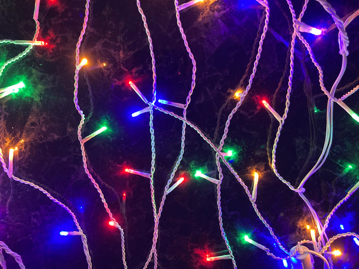 24 FT Extension Set Multicolor Icicle String Of 250 LED Lights