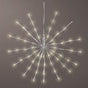 60 LED Warm White Silver Polestar Battery Operated