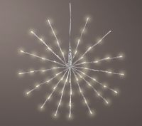 60 LED Warm White Silver Polestar Battery Operated