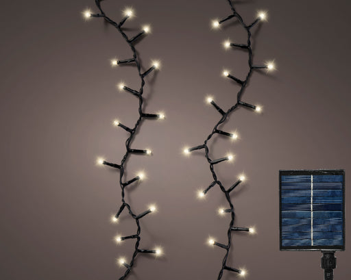 36 FT 500 LED Warm White Solar Compact Lights With Black Wire