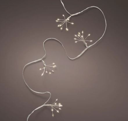 7 FT 90 Micro LED Warm White String Lights With Silver Wire Battery Operated