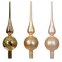 12" Gold Glitter Finial Tree Topper Assortment Of 3