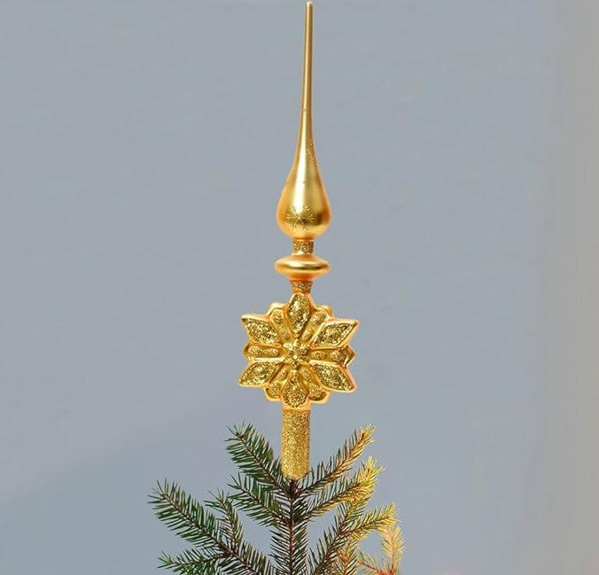 13.7" Gold Finial Tree Topper Assortment Of 3