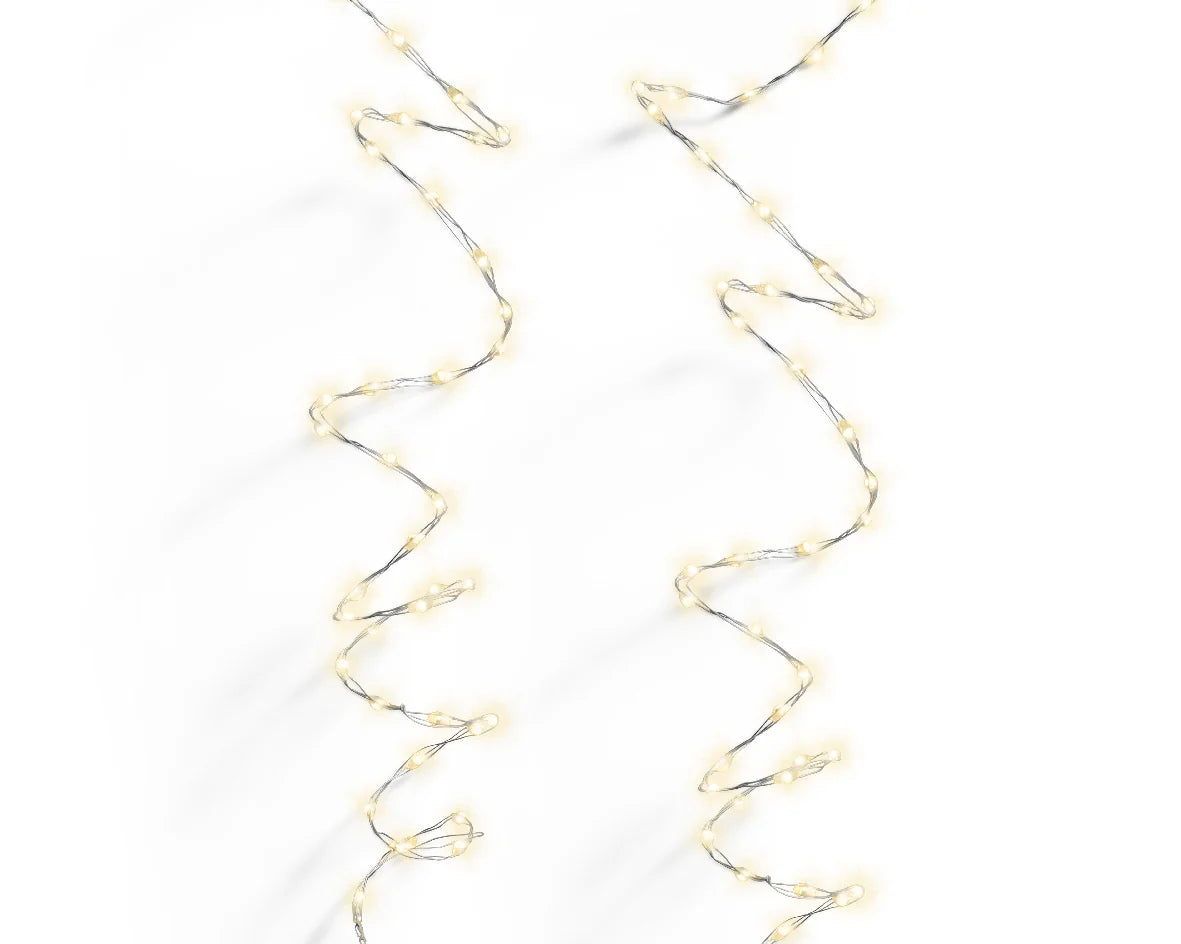 20 FT 378 Micro LED Warm White Twinkle Lights With Silver Wire