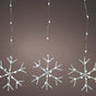 7 FT Cool White Snowflake Bunch Micro 480LED with Silver Wire