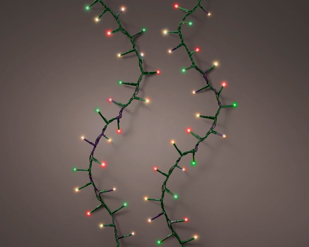 74 FT Compact 1000 LED Red, Green, Classic Warm Green Wire 8 Function Twinkle