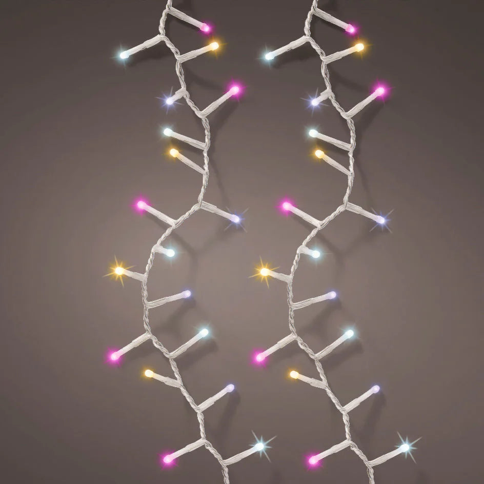 36 FT 500 LED Multi Compact Lights With Transparent Wire