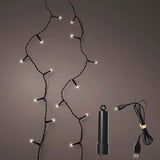 12 FT 50 LED Warm White Twinkle Lights With Black Wire Duracharge