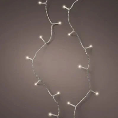 5 FT 20 LED Warm White Lights With Transparent Wire Battery Operated