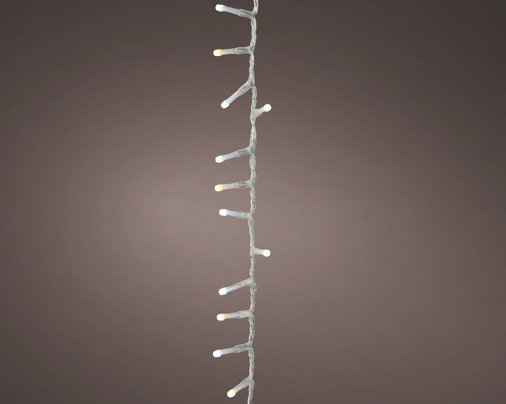 74 FT 1000 LED Warm White & Cool White Compact Lights With Transparent Wire