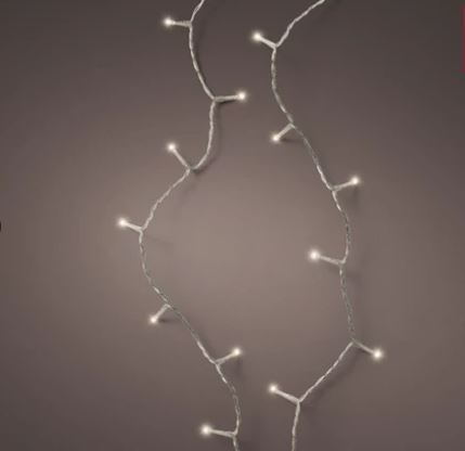 15 FT 60 LED Warm White Lights With Transparent Wire Battery Operated
