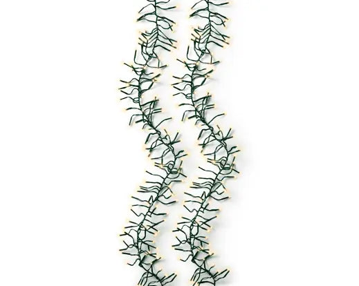 23 FT 768 LED Soft Warm Cluster Lights With Green Wire