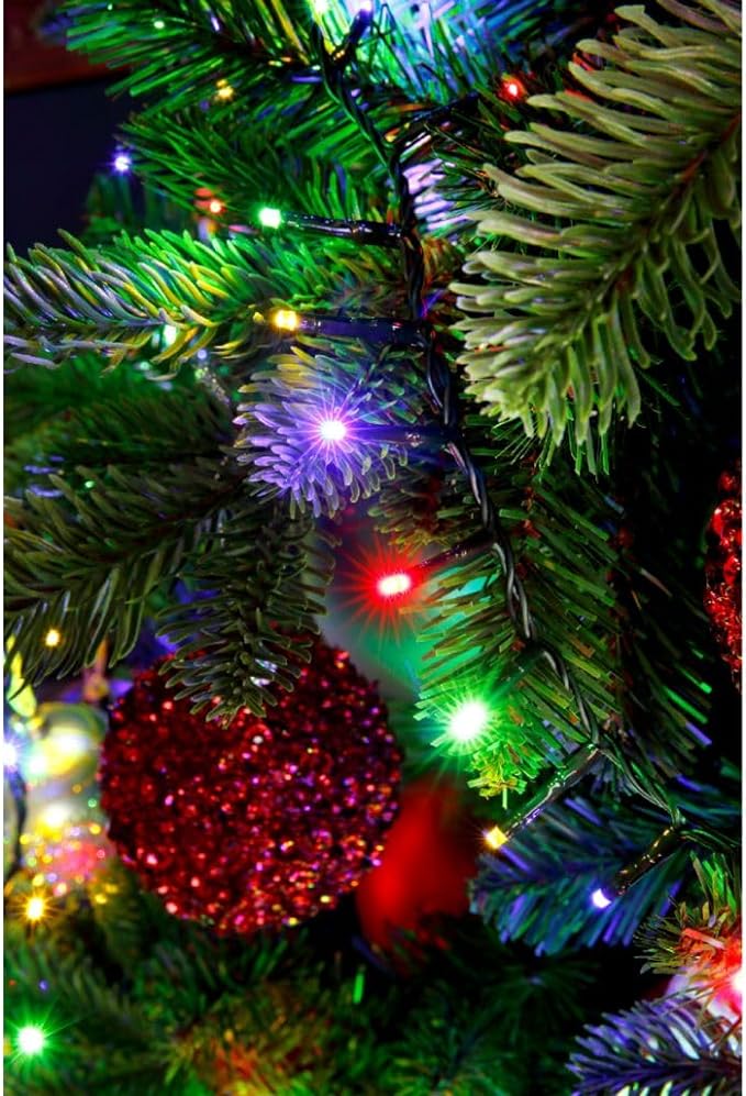 36 FT 500 LED Red, Green, Classic Warm Compact Lights With Green Wire