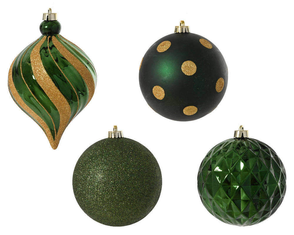 6" Glitter Shiny & Matte Shatterproof Ball Ornament Assorted