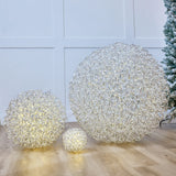 1.6 FT 100 LED Warm White Silver Ball