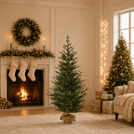 Sapling Spruce Burlap Tree Unlit