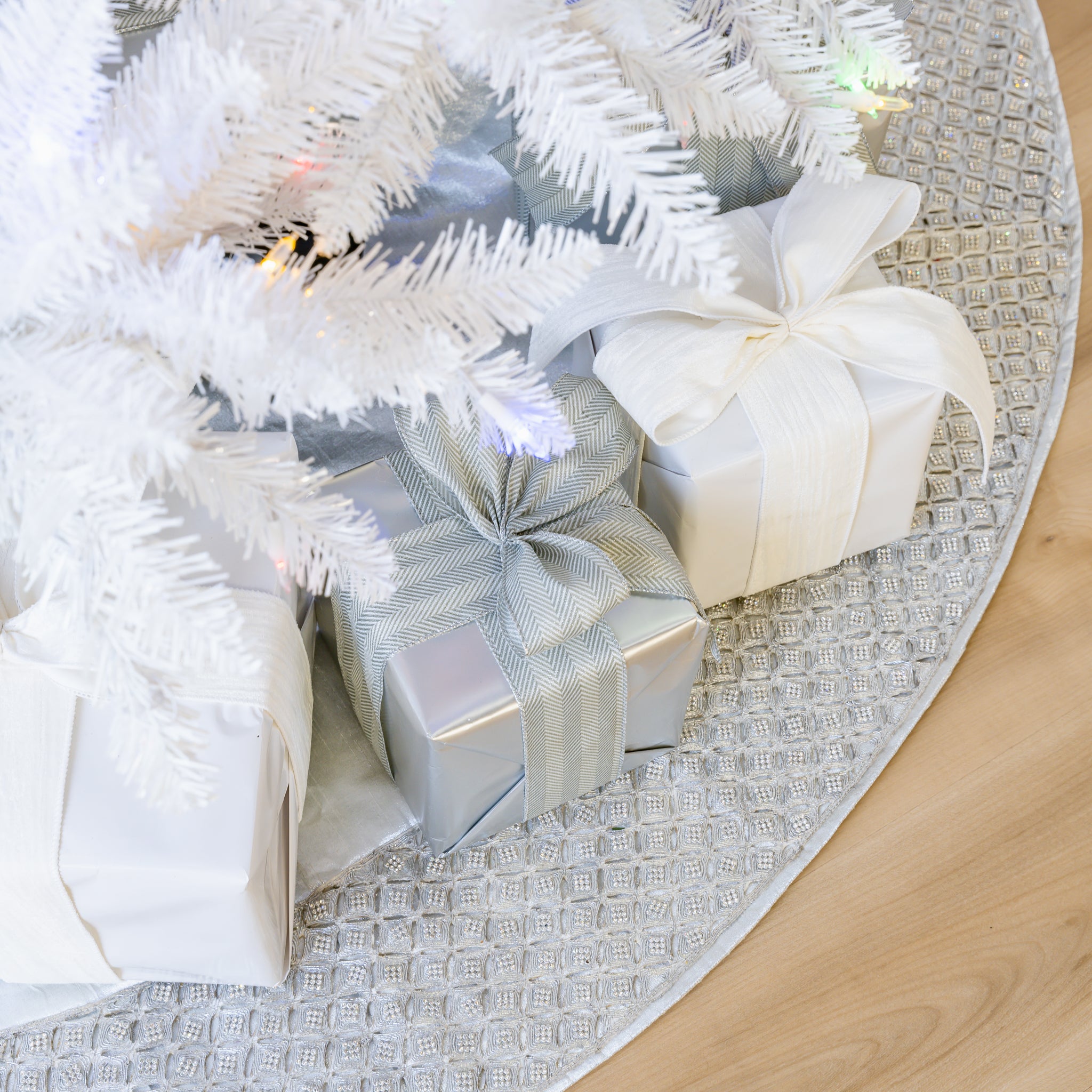 White Parkview Tree Pre-Lit Color Changing LED Lights