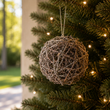 5" Frosted Vine Ball Ornament