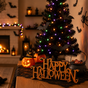 10" Orange Glitter 'Happy Halloween' Sign