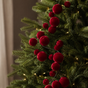 4 FT Burgundy Velvet Ball Garland