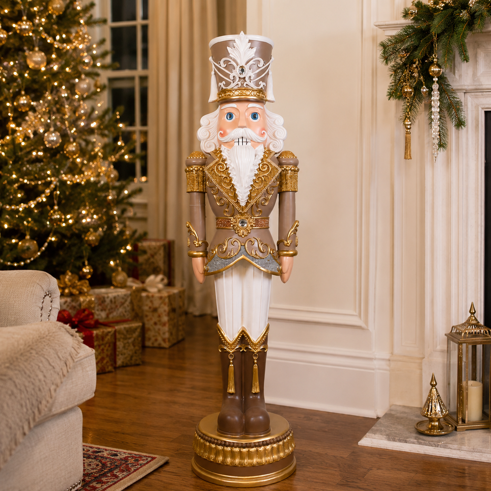 6 FT White & Tan Nutcracker