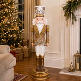 6 FT White & Tan Nutcracker