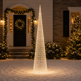 9 FT Silver Cone Tree Micro Warm White LED