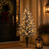 2 FT Allison Pottable Snowy Tree Micro Warm White LED