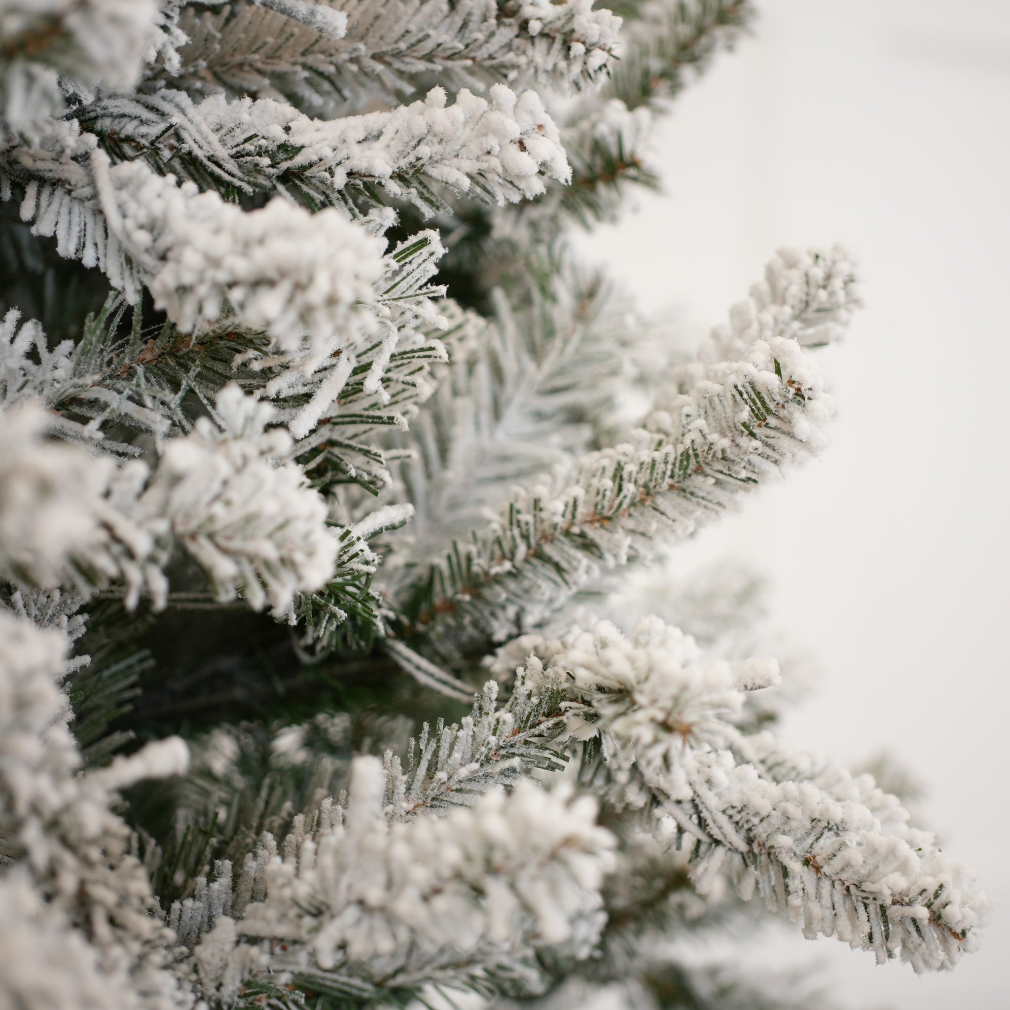 Duke Flocked Tree Pre-Lit Warm White LED Lights