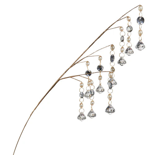 34" Pearl Drip Gem Hanging Branch