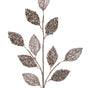 30" Platinum Glitter With Sequin Leaf Spray
