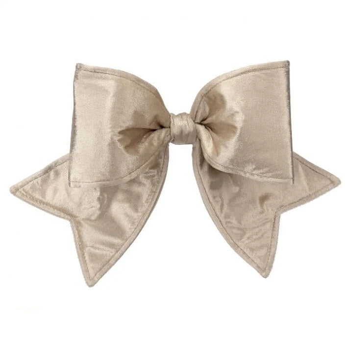 16" Outdoor UV-Resistant Padded Champagne Velvet Bow