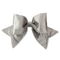 16" Outdoor UV-Resistant Padded Silver Velvet Bow