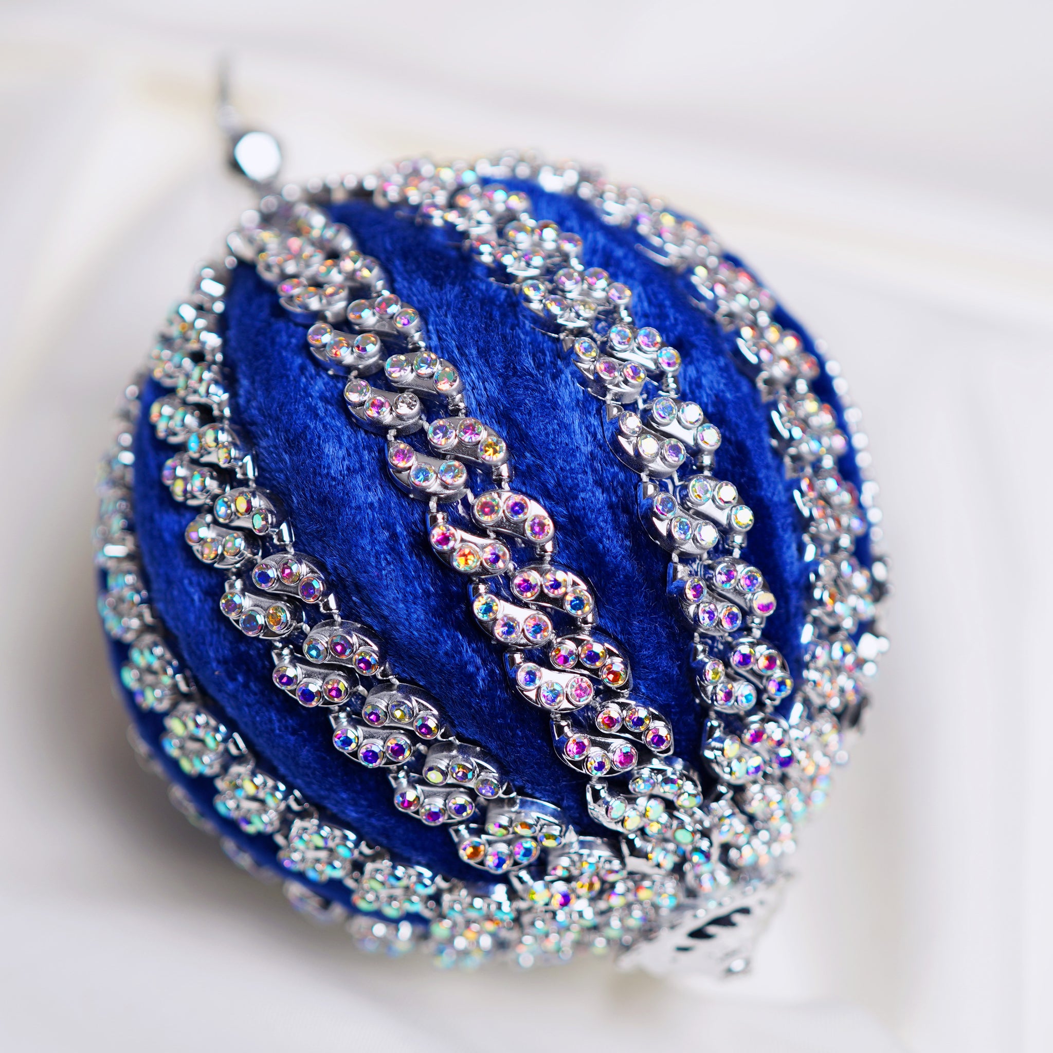 Blue & Silver Opulence Ornament & Ribbon Bundle