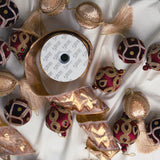 Champagne & Burgundy Opulence Ornament & Ribbon Bundle