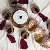 Burgundy Opulence Ornament & Ribbon Bundle