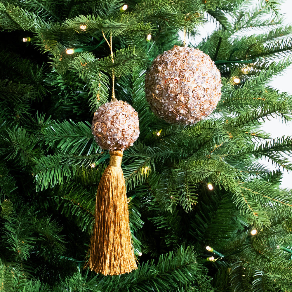 Gold Opulence Ornament & Ribbon Bundle