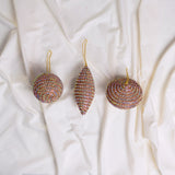 Gold & Pink Shimmering Opulence Ornament & Ribbon Bundle