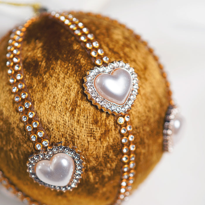 Gold & Pearl Opulence Ornament & Ribbon Bundle