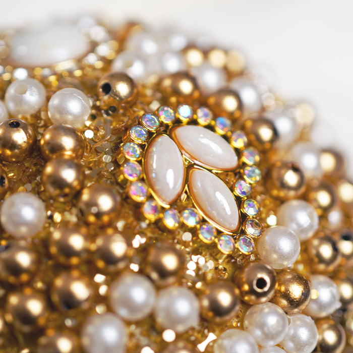 Gold & Pearl Opulence Ornament & Ribbon Bundle