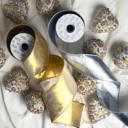 Ivory Opulence Ornament & Ribbon Bundle