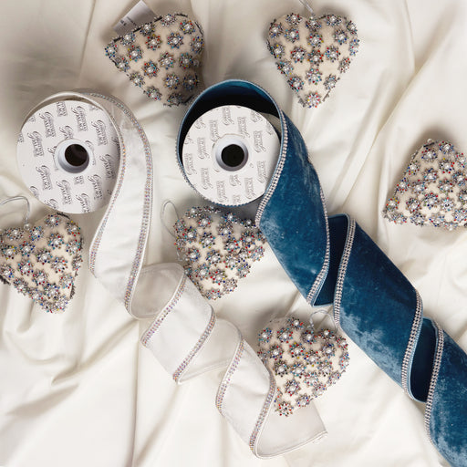Ivory & Pearl Opulence Ornament & Ribbon Bundle