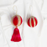 Red & Gold Opulence Ornament & Ribbon Bundle