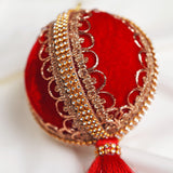Red & Gold Opulence Ornament & Ribbon Bundle