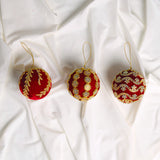 Red & Gold Opulence Ornament & Ribbon Bundle